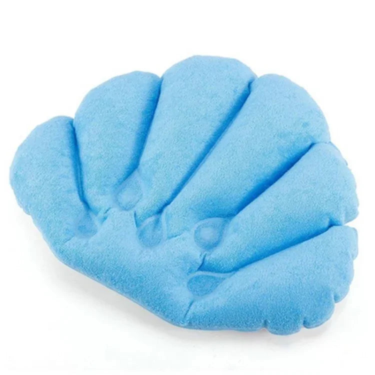 Muschelförmiges weiches Badewannenkissen, bequem für Zuhause und Spa, aufblasbares Badewannenkissen, Zufallslieferung der Farbe, aufblasbares Badewannenkissen für Spa