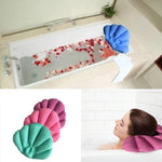 Muschelförmiges weiches Badewannenkissen, bequem für Zuhause und Spa, aufblasbares Badewannenkissen, Zufallslieferung der Farbe, aufblasbares Badewannenkissen für Spa