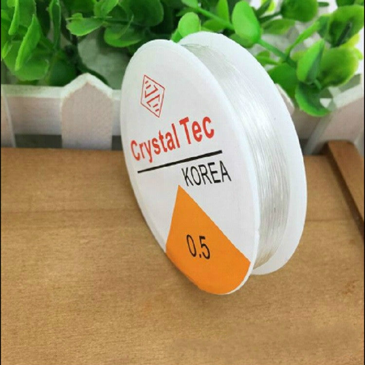 5 Stück Transparente Angelschnur Elastische Schnur DIY Handgemachte Schmuck Zubehör Material Perlen Perlenschnur, 0.5mm, 0.6mm, 0.7mm, 1mm, 0.8mm