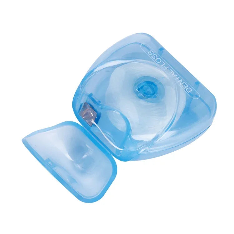 2 PCS 50m Dental Flosser Oral Hygiene Teeth Cleaning Wax Mint Flavored Spool Toothpick Teeth Flosser