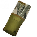 Tragbares Mini-Besteckset, Outdoor-Werkzeug, faltbares Besteckset mit Löffel, Gabel, Messern für Camping, Picknick, Edelstahl
