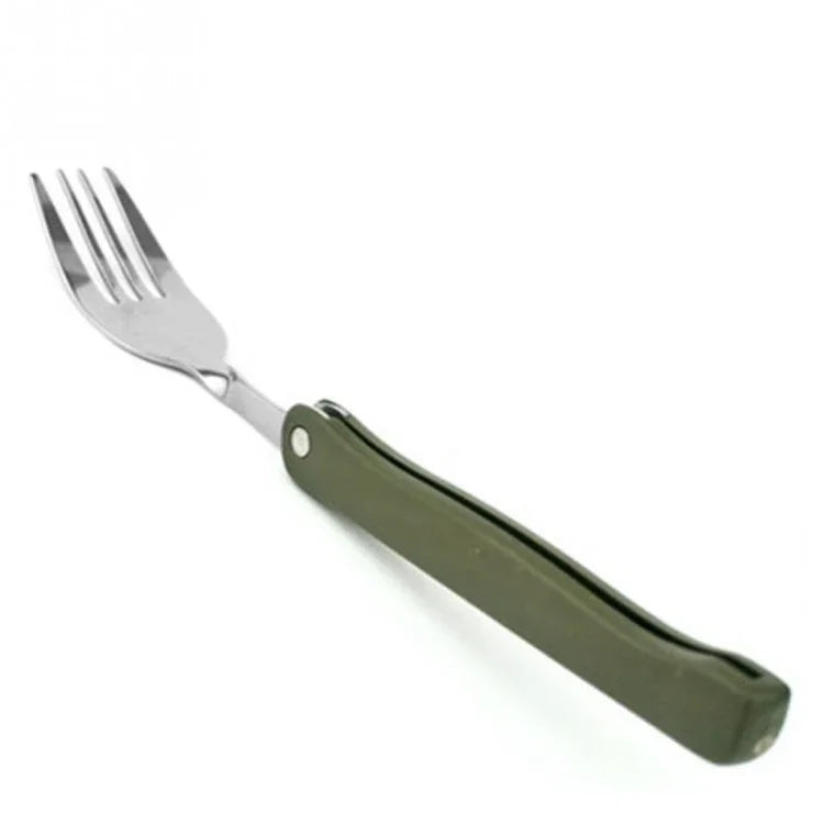 Tragbares Mini-Besteckset, Outdoor-Werkzeug, faltbares Besteckset mit Löffel, Gabel, Messern für Camping, Picknick, Edelstahl