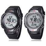 SYNOKE 61576 Life Wasserdichte LED-Sportuhr für Herren, Schwarz, Grau