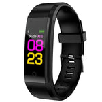 ID115 Plus Smart-Armband Fitness-Smartwatch mit Herzfrequenzmesser, Blutdruckmesser und Schrittzähler für iOS und Android, erhältlich in Schwarz, Lila, Blau, Rot und Dunkelblau