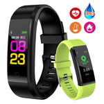 ID115 Plus Smart-Armband Fitness-Smartwatch mit Herzfrequenzmesser, Blutdruckmesser und Schrittzähler für iOS und Android, erhältlich in Schwarz, Lila, Blau, Rot und Dunkelblau
