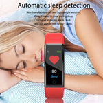 ID115 Plus Smart-Armband Fitness-Smartwatch mit Herzfrequenzmesser, Blutdruckmesser und Schrittzähler für iOS und Android, erhältlich in Schwarz, Lila, Blau, Rot und Dunkelblau