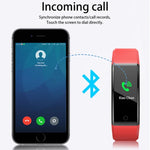 ID115 Plus Smart-Armband Fitness-Smartwatch mit Herzfrequenzmesser, Blutdruckmesser und Schrittzähler für iOS und Android, erhältlich in Schwarz, Lila, Blau, Rot und Dunkelblau
