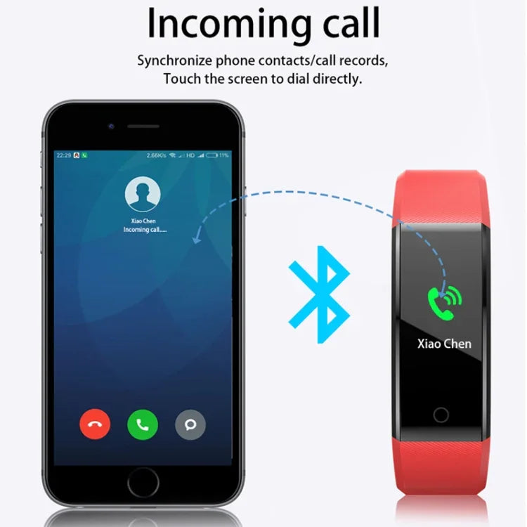 ID115 Plus Smart-Armband Fitness-Smartwatch mit Herzfrequenzmesser, Blutdruckmesser und Schrittzähler für iOS und Android, erhältlich in Schwarz, Lila, Blau, Rot und Dunkelblau
