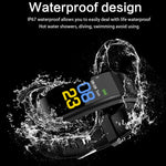ID115 Plus Smart-Armband Fitness-Smartwatch mit Herzfrequenzmesser, Blutdruckmesser und Schrittzähler für iOS und Android, erhältlich in Schwarz, Lila, Blau, Rot und Dunkelblau