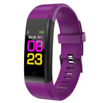 ID115 Plus Smart-Armband Fitness-Smartwatch mit Herzfrequenzmesser, Blutdruckmesser und Schrittzähler für iOS und Android, erhältlich in Schwarz, Lila, Blau, Rot und Dunkelblau