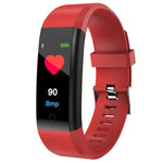 ID115 Plus Smart-Armband Fitness-Smartwatch mit Herzfrequenzmesser, Blutdruckmesser und Schrittzähler für iOS und Android, erhältlich in Schwarz, Lila, Blau, Rot und Dunkelblau