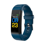 ID115 Plus Smart-Armband Fitness-Smartwatch mit Herzfrequenzmesser, Blutdruckmesser und Schrittzähler für iOS und Android, erhältlich in Schwarz, Lila, Blau, Rot und Dunkelblau