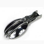 2 STK. Outdoor Camping Wandern Edelstahl Metall Gabel Löffel Essbesteck Grill Picknick Klappspork