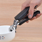 Home Camping Wandern Verbrühschutz Anti-Verbrühung Topf Schüssel Pfanne Schüssel Greifer Kochgeschirr Kochen Picknick Armhalter Tragegriff Clip Klemme, Schüsselheber, Schwarz