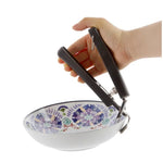 Home Camping Wandern Verbrühschutz Anti-Verbrühung Topf Schüssel Pfanne Schüssel Greifer Kochgeschirr Kochen Picknick Armhalter Tragegriff Clip Klemme, Schüsselheber, Schwarz