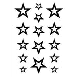 10 Stück klassische schwarze wasserfeste temporäre Tattoo-Aufkleber