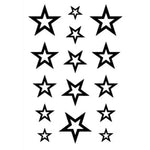 10 Stück klassische schwarze wasserfeste temporäre Tattoo-Aufkleber