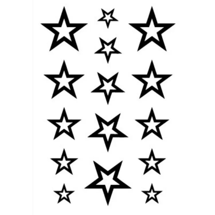 10 Stück klassische schwarze wasserfeste temporäre Tattoo-Aufkleber