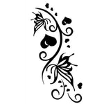 10 Stück klassische schwarze wasserfeste temporäre Tattoo-Aufkleber
