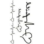 10 Stück klassische schwarze wasserfeste temporäre Tattoo-Aufkleber