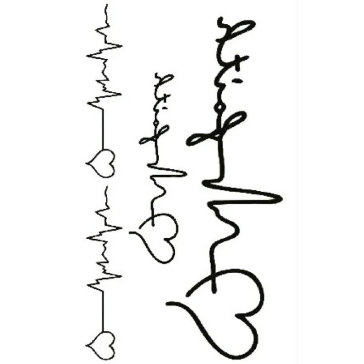 10 Stück klassische schwarze wasserfeste temporäre Tattoo-Aufkleber