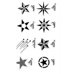 10 Stück klassische schwarze wasserfeste temporäre Tattoo-Aufkleber