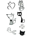 10 Stück klassische schwarze wasserfeste temporäre Tattoo-Aufkleber