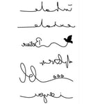 10 Stück klassische schwarze wasserfeste temporäre Tattoo-Aufkleber