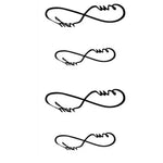 10 Stück klassische schwarze wasserfeste temporäre Tattoo-Aufkleber