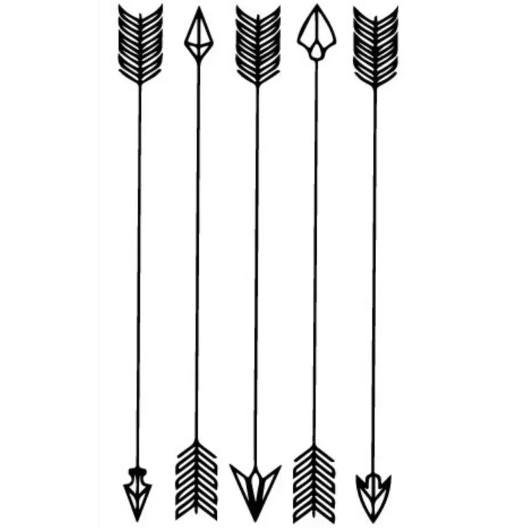 10 Stück klassische schwarze wasserfeste temporäre Tattoo-Aufkleber