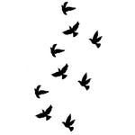 10 Stück klassische schwarze wasserfeste temporäre Tattoo-Aufkleber