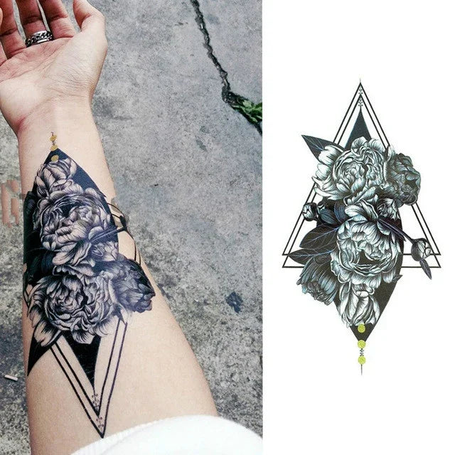 2 Stück kleine, temporäre, wasserfeste Tattoo-Aufkleber für den ganzen Arm