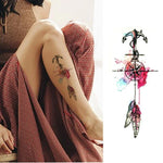 2 Stück kleine, temporäre, wasserfeste Tattoo-Aufkleber für den ganzen Arm
