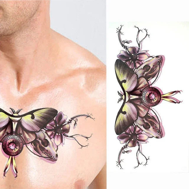 2 Stück kleine, temporäre, wasserfeste Tattoo-Aufkleber für den ganzen Arm