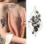 2 Stück kleine, temporäre, wasserfeste Tattoo-Aufkleber für den ganzen Arm