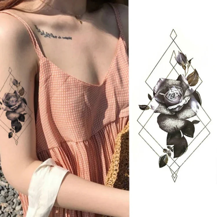 2 Stück kleine, temporäre, wasserfeste Tattoo-Aufkleber für den ganzen Arm