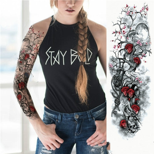 Large Arm Sleeve Waterproof Temporary Tattoo Sticker