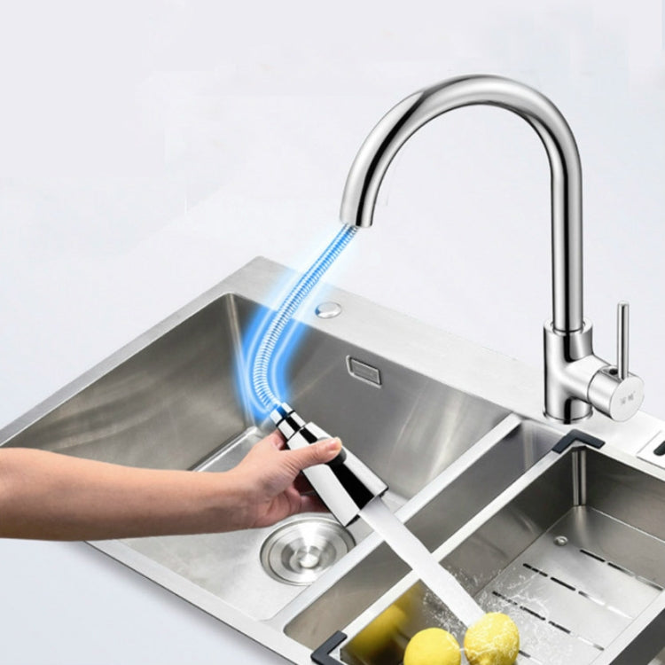 Küchenarmatur Ausziehbar Heiß- und Kaltwasser Zuhause 304 Edelstahl Ausziehbarer drehbarer Wasserhahn, Galvanisiertes Kupfer, Edelstahl Schwarz, Beschichtung 304, Verkupferung + Wasserstopp