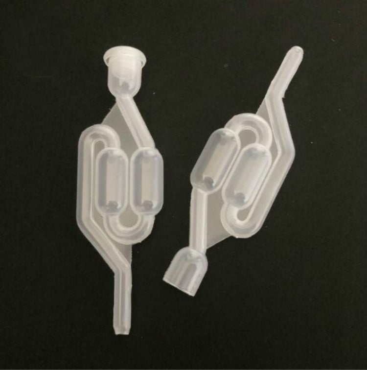 Wasserdichtes Auslassventil Einweg Home Brew Weinfermentation Luftschleuse Brauen Versiegeltes Kunststoff-Luftventil Rückschlagventil Wasserdichte Ventile, Unbedecktes einfaches Rückschlagventil, Übliches Rückschlagventil mit Abdeckung