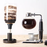 Klassische Siphon-Kaffeekanne aus Glas mit schwarzem Griff für 5 Personen, Größe: 37,5 x 11,3 cm, Kaffeekanne mit Henkel