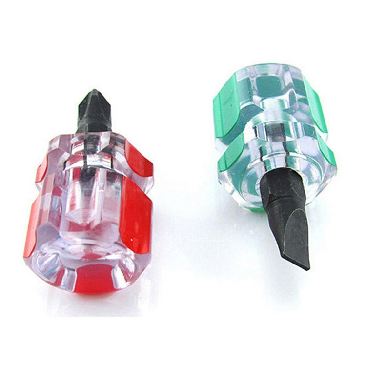 2 STK Mini Tragbarer Rettichkopf-Schraubendreher Transparenter Griff Reparatur-Handwerkzeuge
