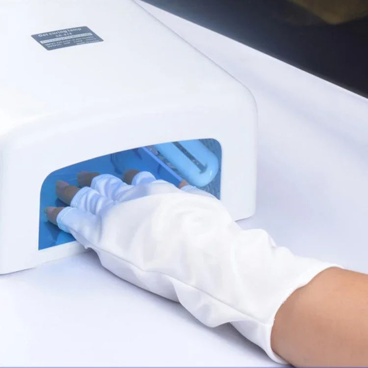 3 Paar Nailart Maniküre-Handschuhe UV-Licht Anti-Strahlung Handauflage Schutz