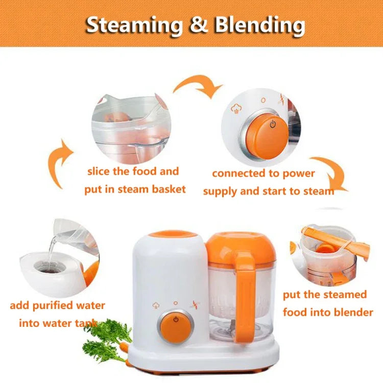 2 Stück Multifunktionale elektrische Mini-Babynahrungskochmaschine zum Kochen und Mischen von Nahrungsergänzungsmitteln