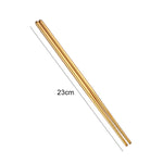 1 Paar Edelstahl-Besteck Bunte Wiederverwendbare Metallstäbchen Geschirr, Länge: 23 cm