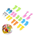 5er-Set 10-in-1 Kreative Cartoon-Tier-Kunststoff-Kinder-Obstgabel Bento-Dekoration Zahnstocher