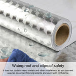 Küchenwand Herd Aluminiumfolie Ölfest Aufkleber Antifouling Hochtemperatur Selbstklebend Zuschneidbare Tapete Wandaufkleber, 40cmx5m, 40cmx5m Zuschneidbare Tapete, 60cmx5m, 60cmx5m Zuschneidbare Tapete