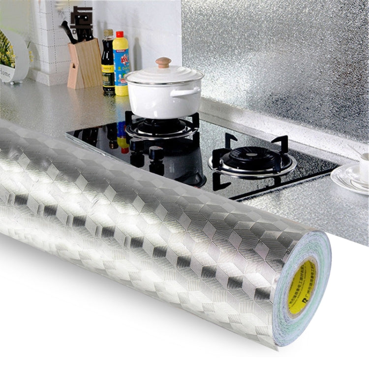Küchenwand Herd Aluminiumfolie Ölfest Aufkleber Antifouling Hochtemperatur Selbstklebend Zuschneidbare Tapete Wandaufkleber, 40cmx5m, 40cmx5m Zuschneidbare Tapete, 60cmx5m, 60cmx5m Zuschneidbare Tapete
