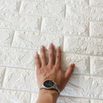 2 PCS Self Adhesive Waterproof TV Background Brick Wallpapers 3D Wall Sticker Living Room Wallpaper Mural Bedroom Decorative Stickers, 70cm x 77cm
