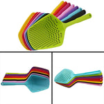 Plastik-Abtropfschaufel, Sieb, Wasserableitungsschaufel, Küchen-Eisschaufel, Seiher