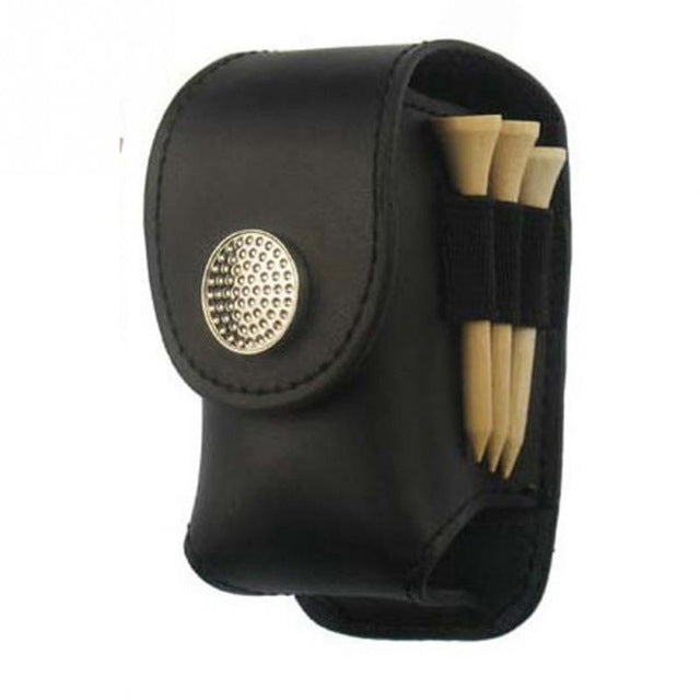 Tragbare Golfballhalter Hüfttasche Leder Cooler Golftee-Beutel Sportzubehör, Golfballhalter Schwarz, Golfballhalter Braun